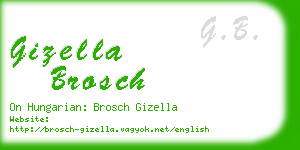 gizella brosch business card